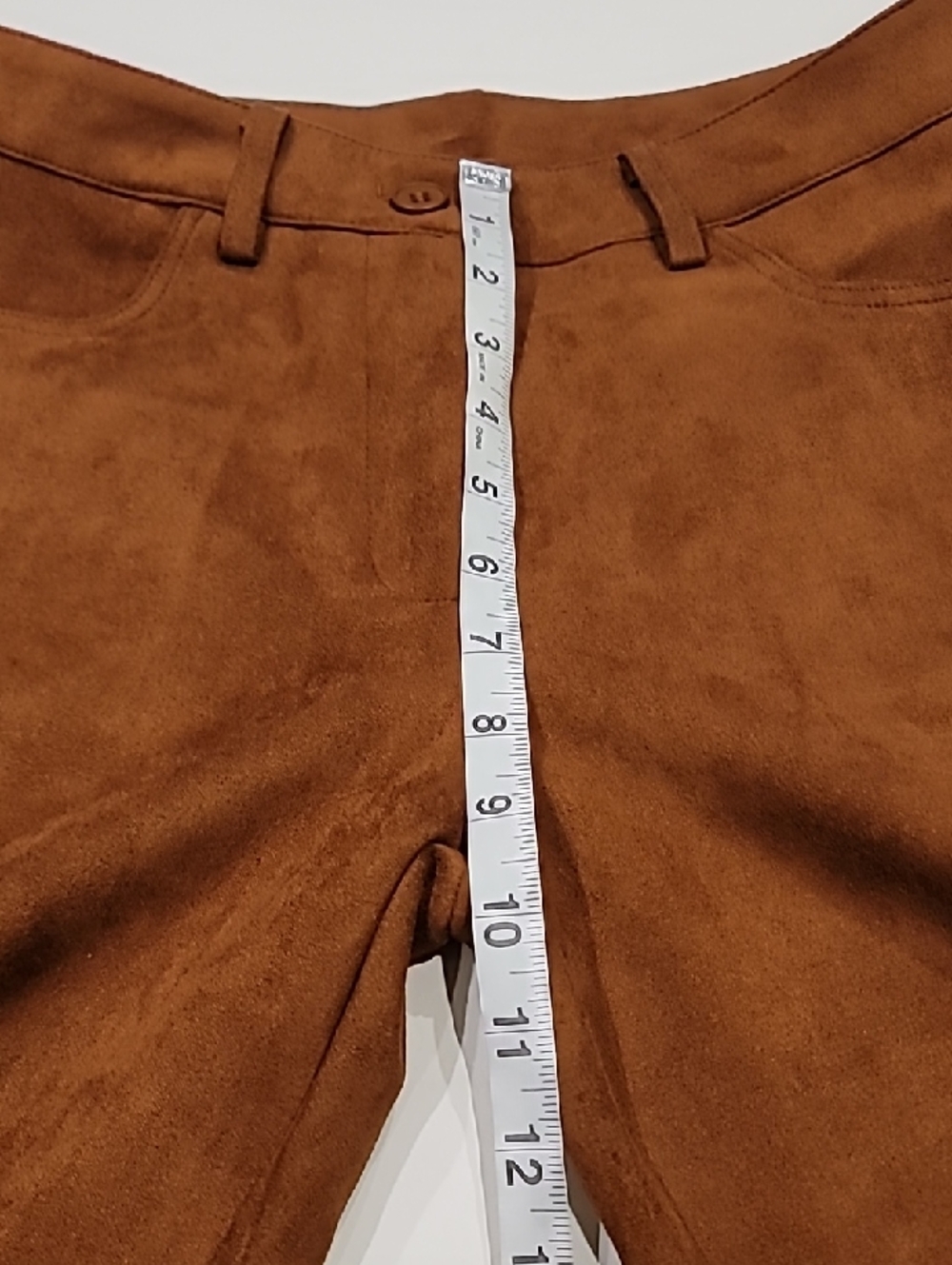 Carhartt Burnt Orange Faux Suede Flare Jeans Patch Logo Detail Small - Picture 9 of 12